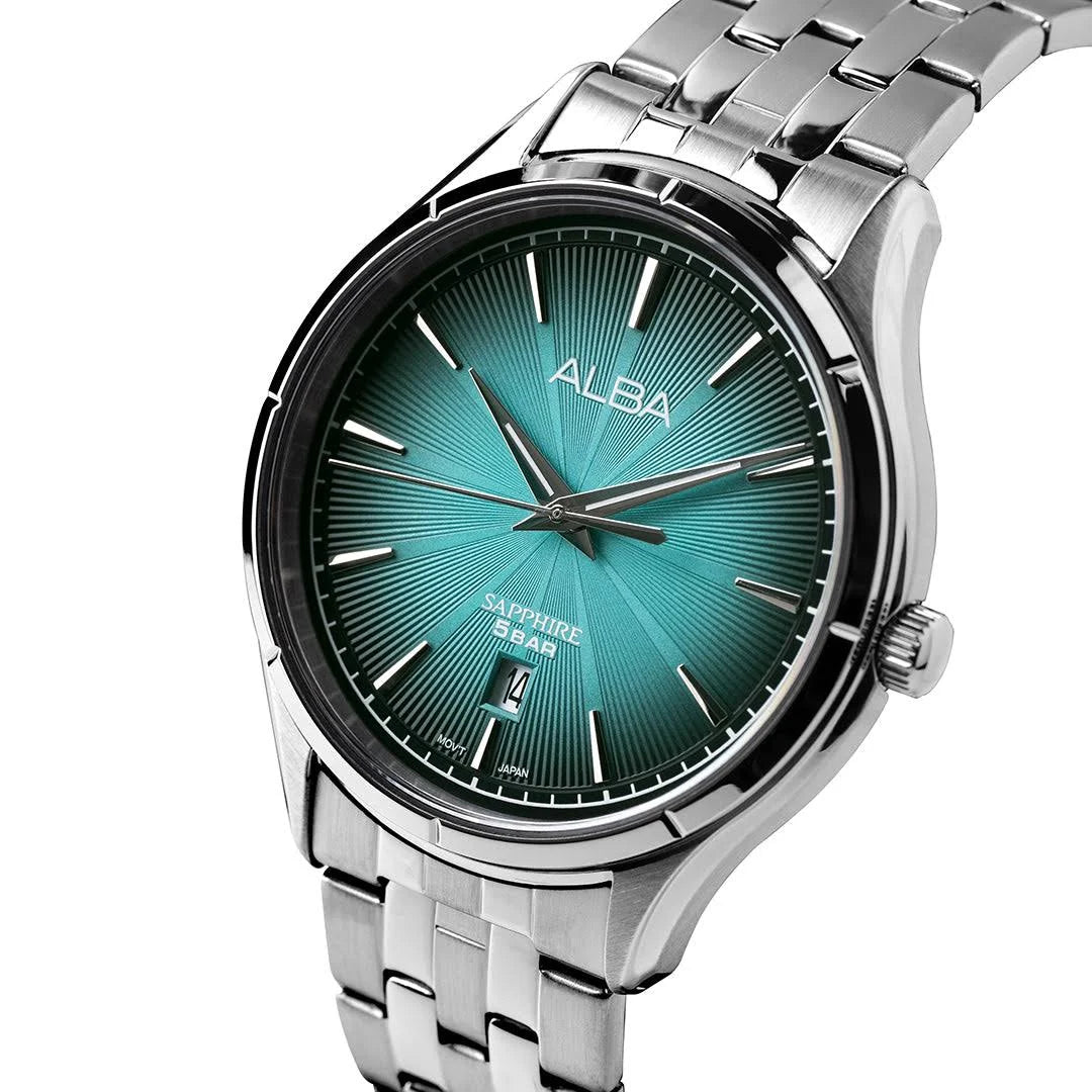 ALBA Marine Blue Patterned Dial Quartz Men's Watch AS9T71X1