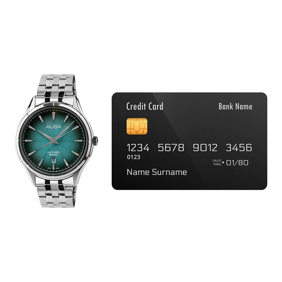 ALBA Marine Blue Patterned Dial Quartz Men's Watch AS9T71X1