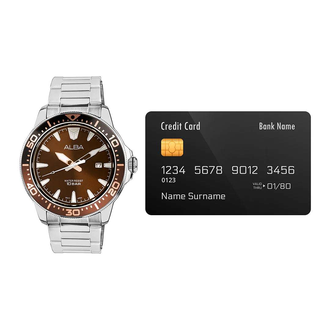 ALBA Hickory Brown Dial Quartz Analog Men's Watch - AS9T91X1