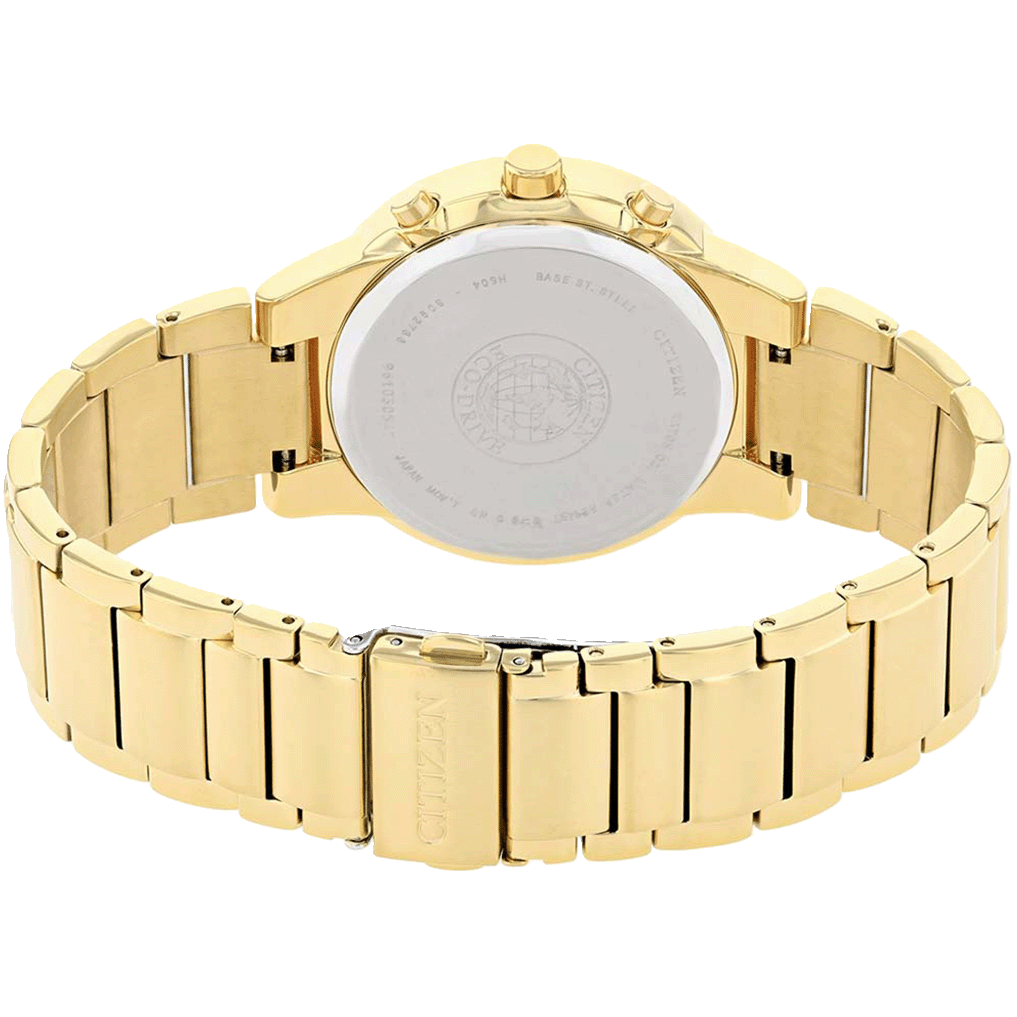 Citizen Eco-Drive Black Dial St Steel Bracelet Men's Watch - AT2242-55E