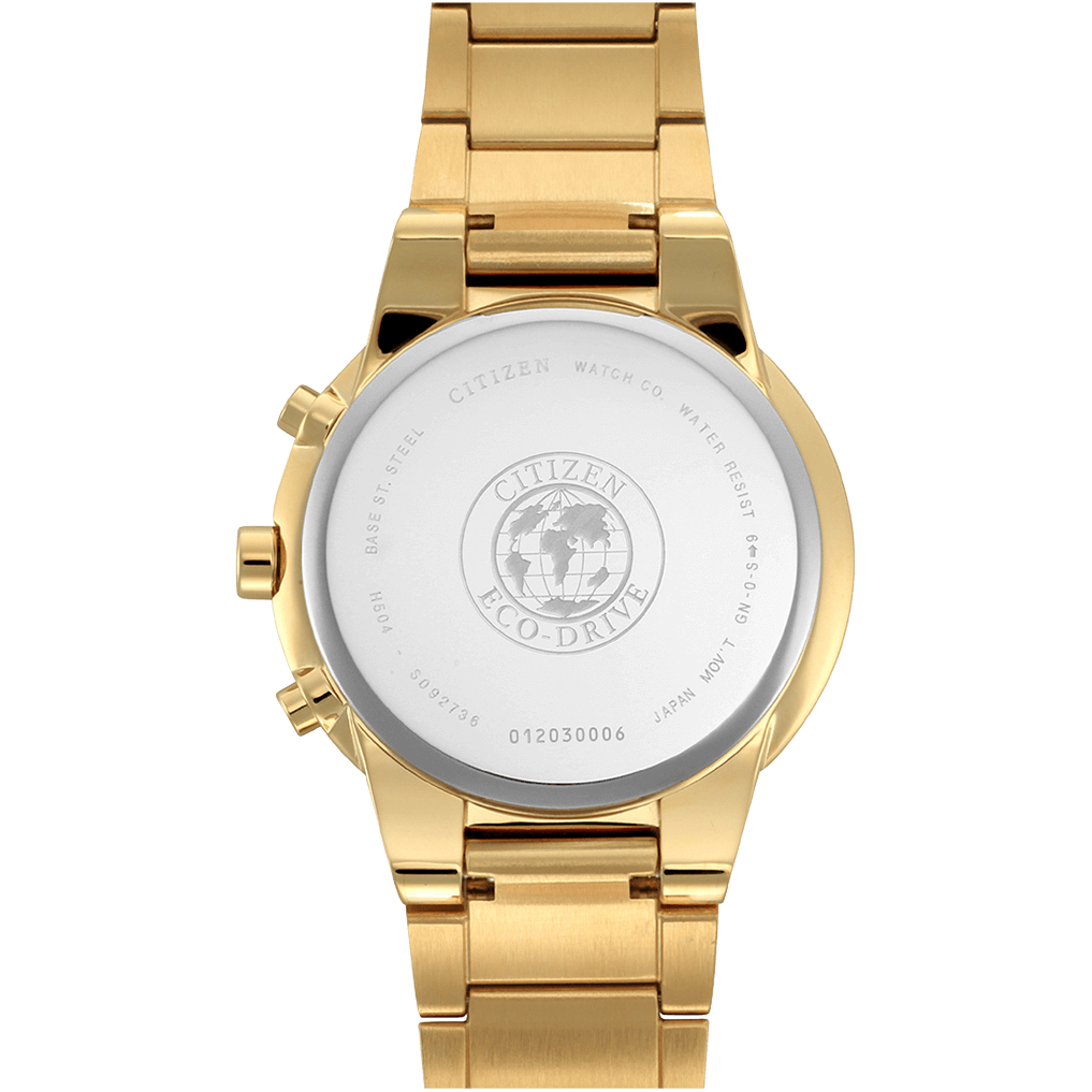 Citizen Eco-Drive Black Dial St Steel Bracelet Men's Watch - AT2242-55E