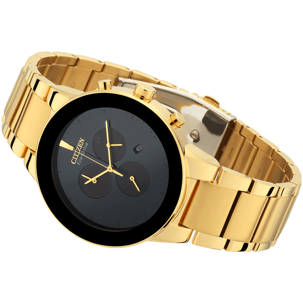 Citizen Eco-Drive Black Dial St Steel Bracelet Men's Watch - AT2242-55E