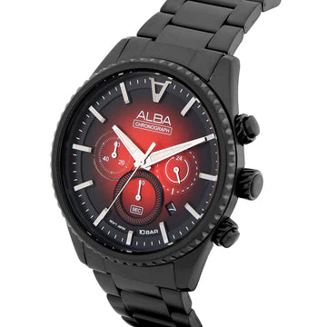 ALBA Chronograph With Red/Black Dial Men's Watch AT3H91X1