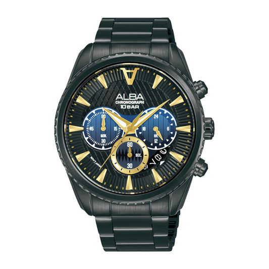 ALBA Black + blue gradation patterned dial Men's Watch AT3J09X1