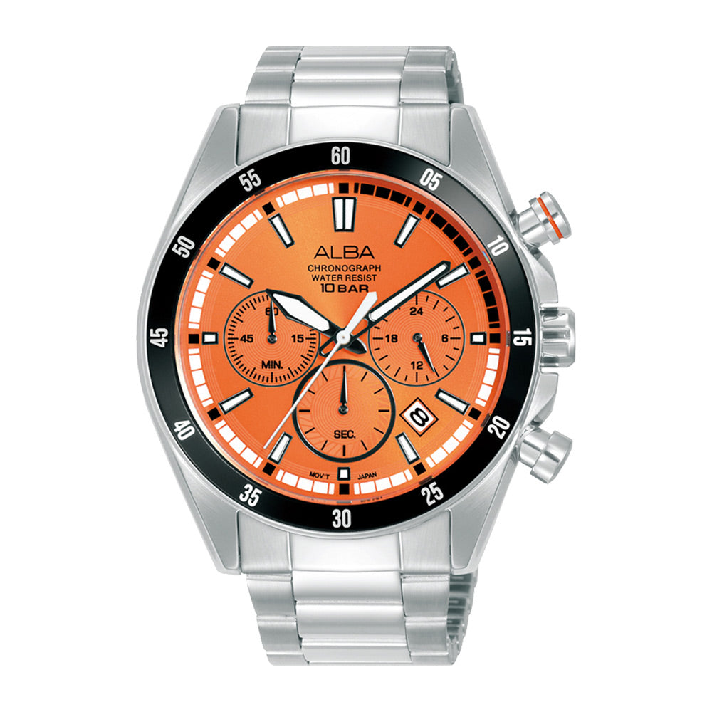 ALBA Orange dial Men's Watch - AT3J21X1