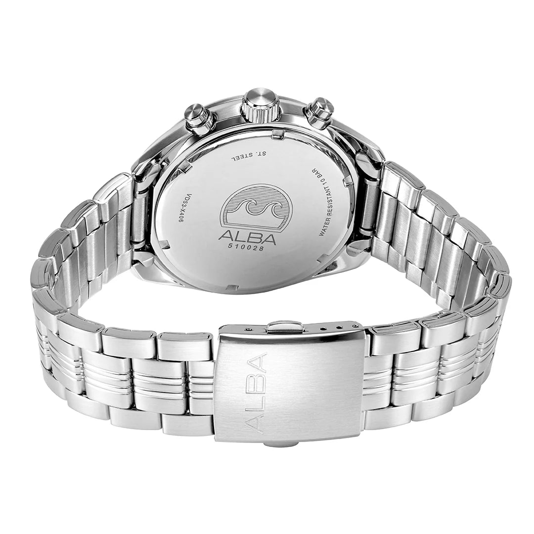 ALBA Seashell White Dial Chronograph Men's Watch AT3K11X1