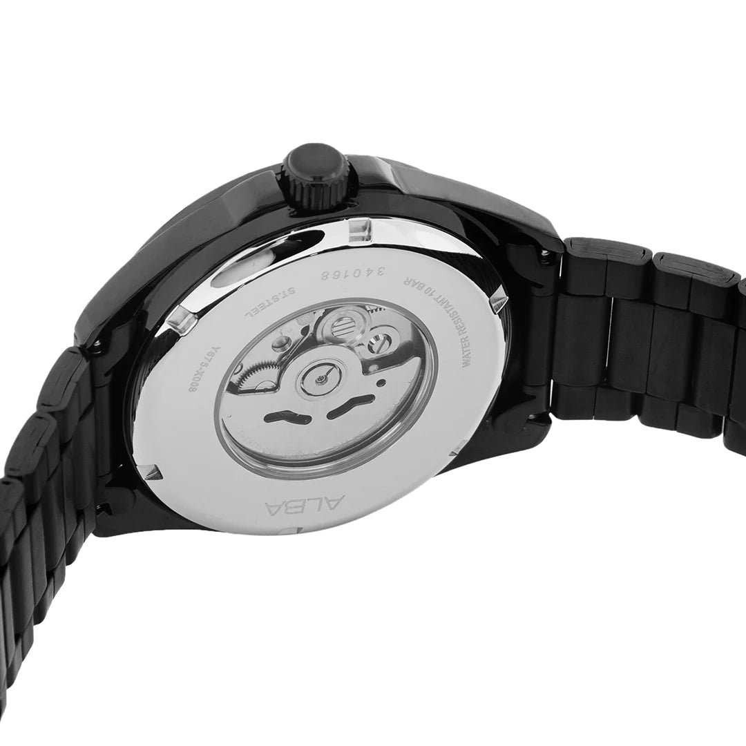 ALBA Black Skeleton Dial Automatic Men's Watch - AU4025X1