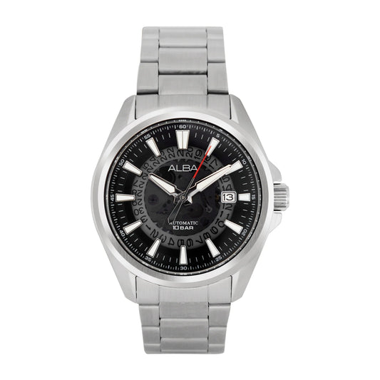 ALBA Black Skeleton Dial Watch with White Hands Automatic Men's Watch - AU4031X1