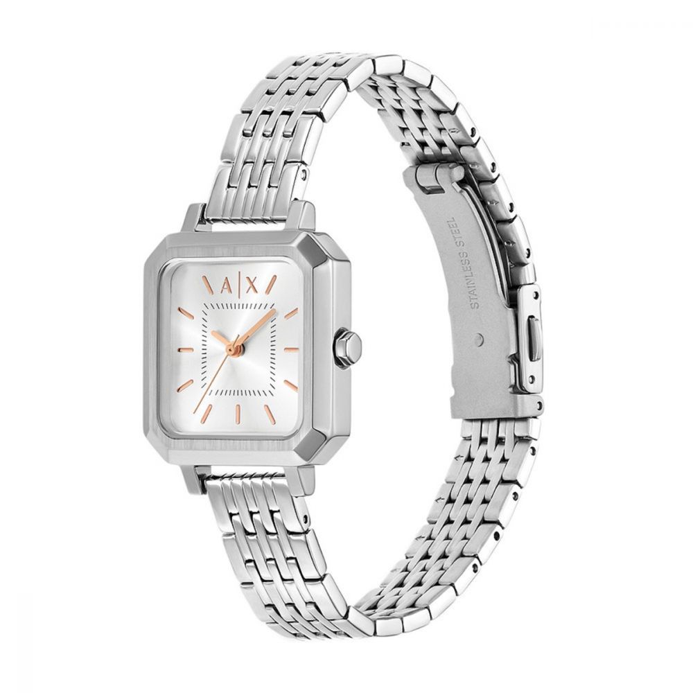 Armani Exchange Silver Rectangular Dial Analog Women Watch AX5724