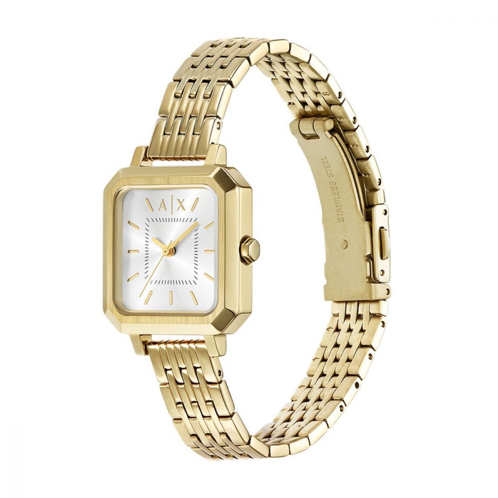 Armani Exchange Silver Rectangular Dial Analog Women Watch AX5725
