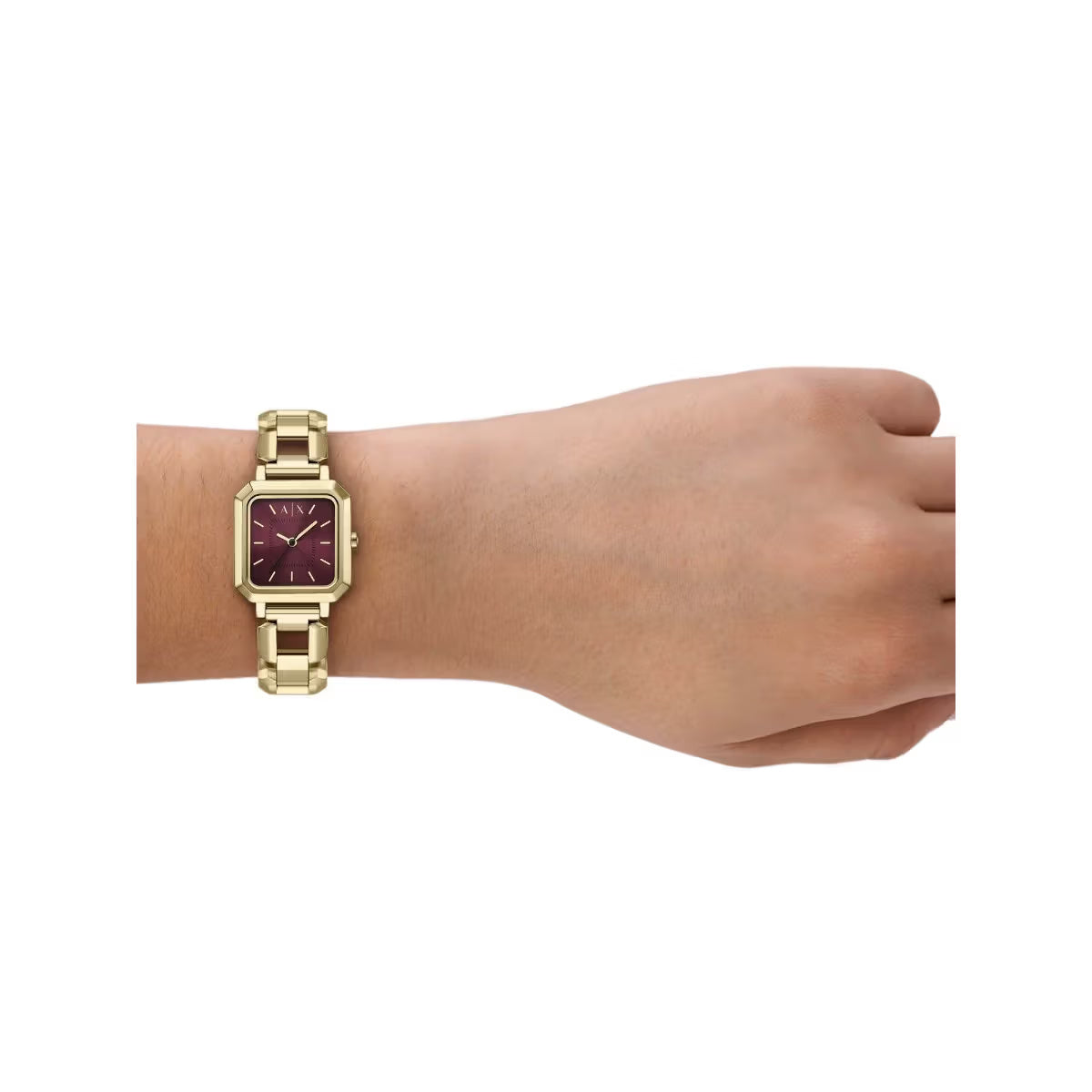 Armani Exchange Red Rectangular Dial Analog Women Watch AX5734