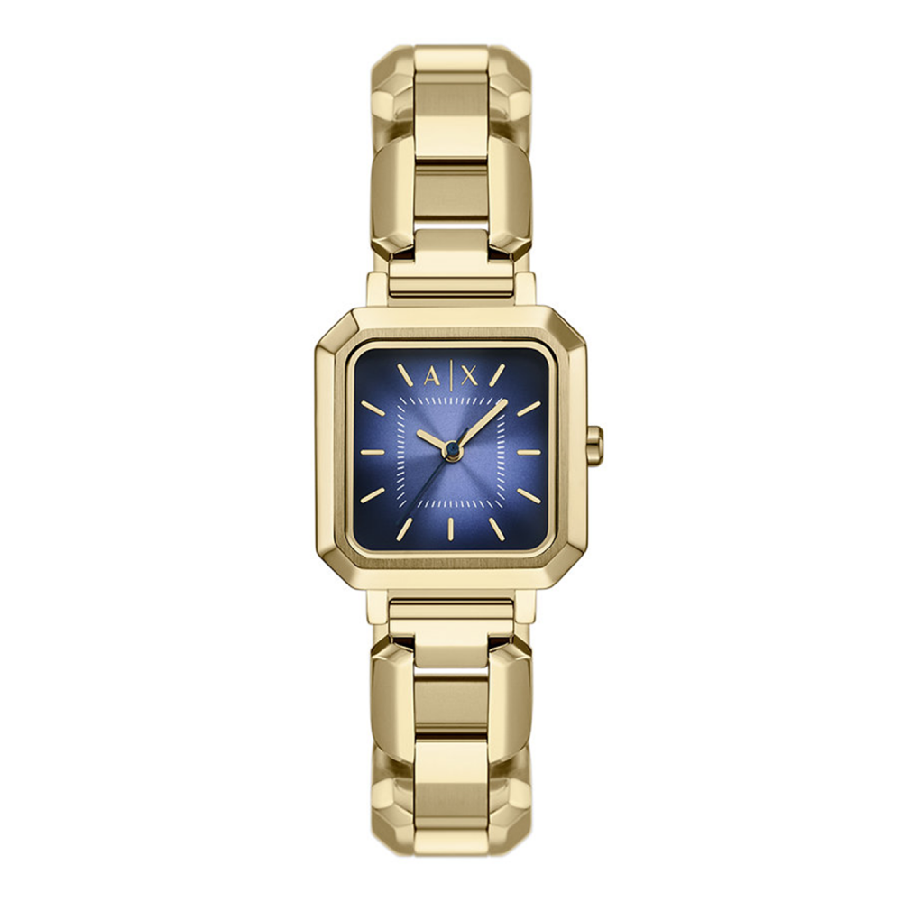 Armani Exchange Quartz Blue Dial Rectangular Analog Women Watch AX5735