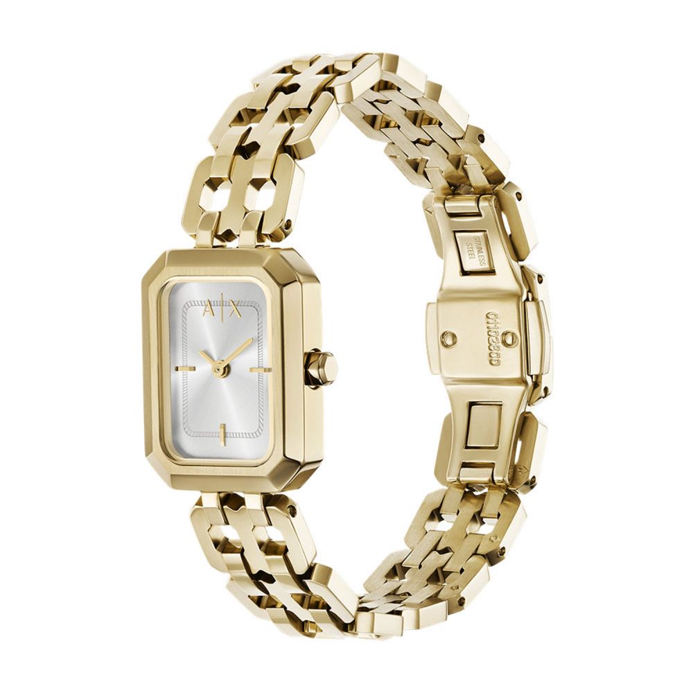Armani Exchange Silver Dial Rectangular Analog Women Watch AX5811