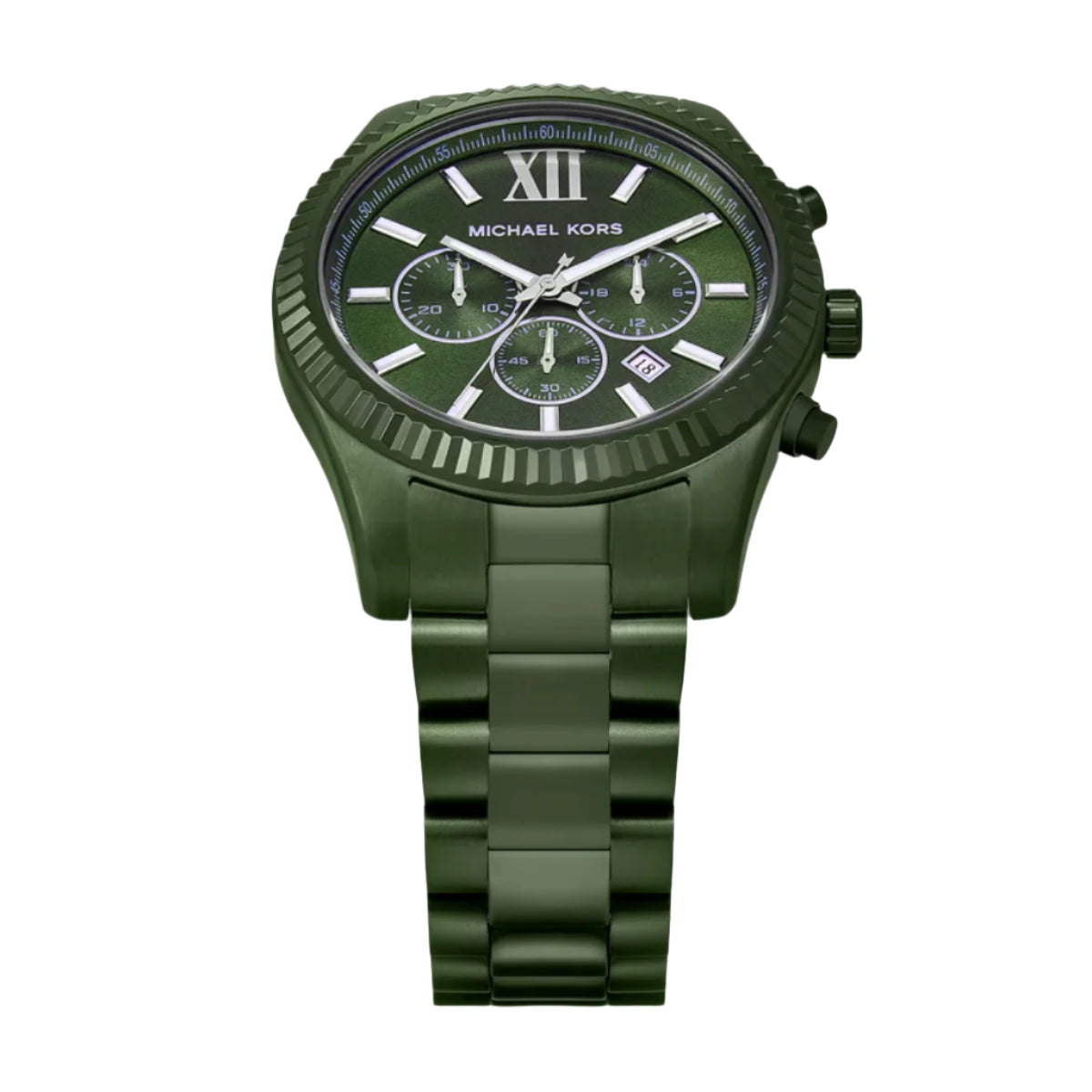 MK9166 Michael Kors | Lexington Chrono Green Dial Watch (Men)