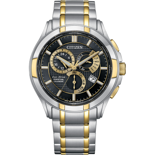 Citizen Eco-Drive Perpetual Calendar With Stainless Steel Chronograph Men Watch BL8164-57E