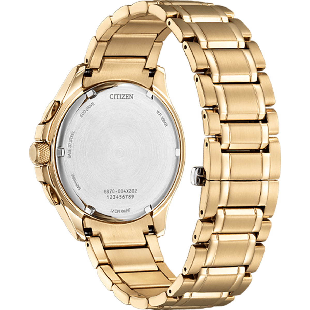 Citizen Eco-Drive Brown Dial With Stainless Steel Chronograph Men Watch BL8163-50X