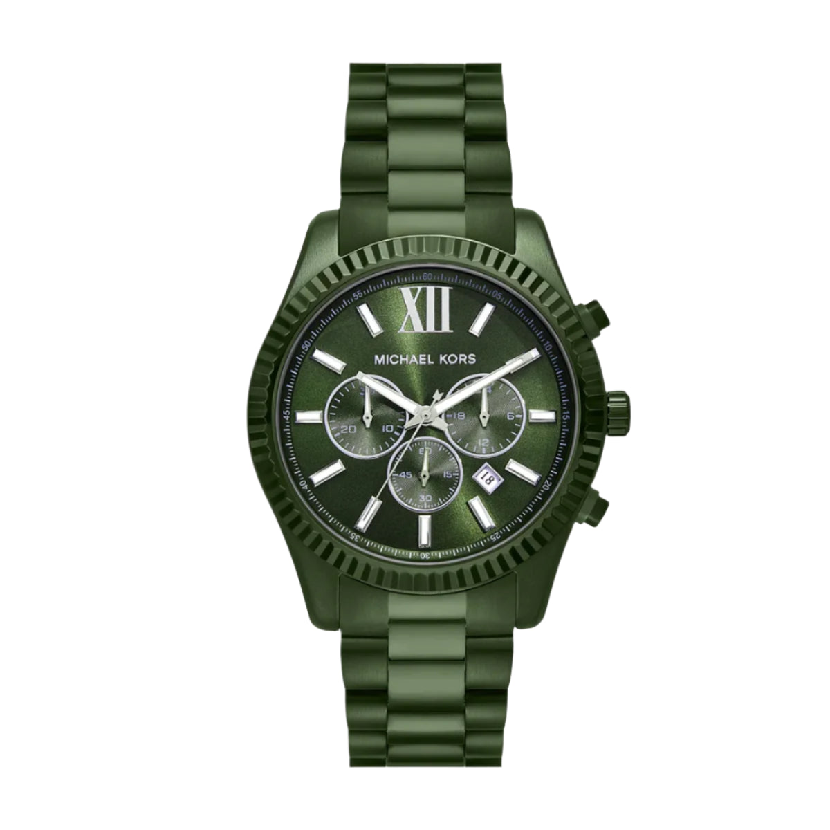 MK9166 Michael Kors | Lexington Chrono Green Dial Watch (Men)