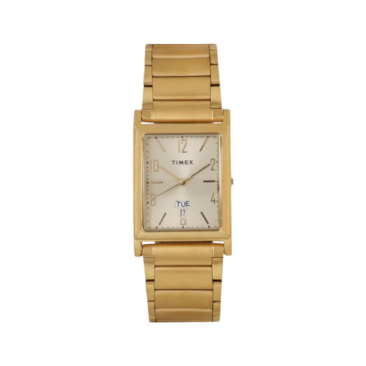 Timex Men's Rectangle Dial Analog Stainless Steel Watch TW000L518