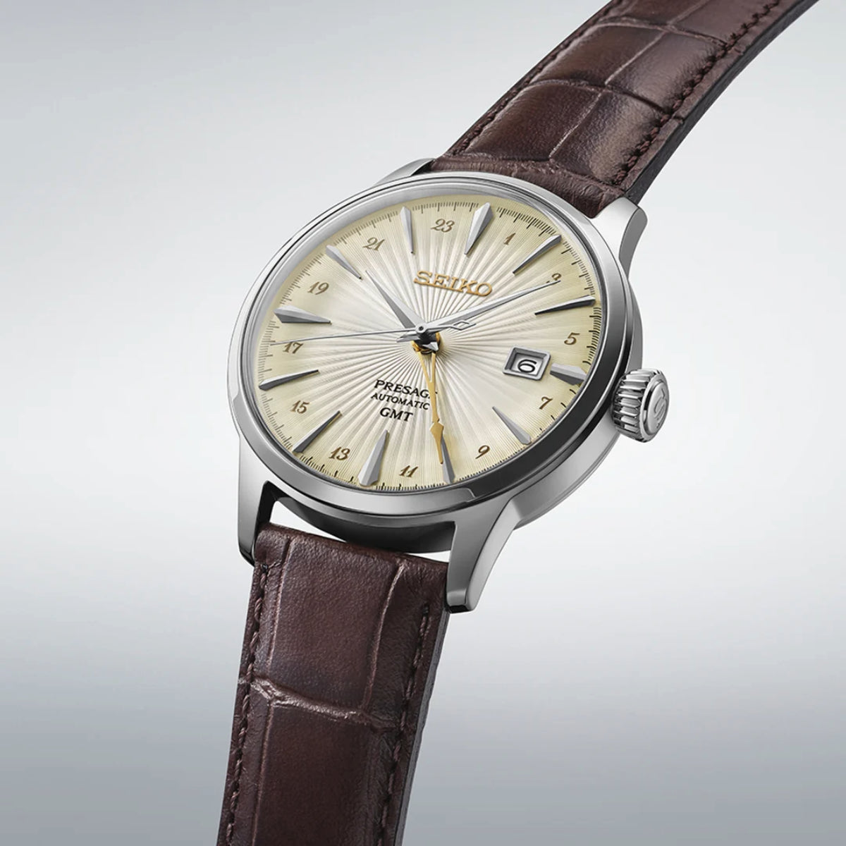 SEIKO Presage ‘Rusty Nail’ Cocktail Time GMT Men Watch SSK041J1