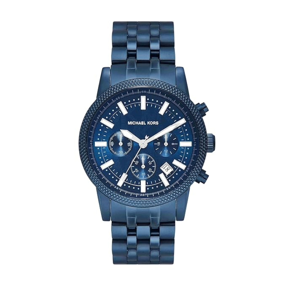 Michael Kors Hutton Quartz Blue Dial Chronograph Watch For Women MKO1165