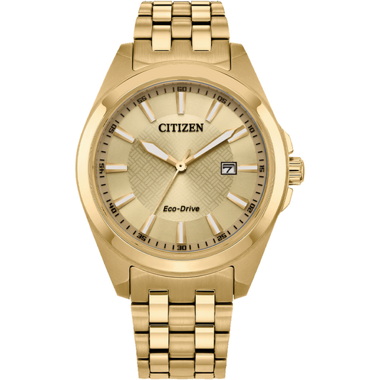 Citizen Eco-Drive Gold Dial Analog With Stainless Steel Men Watch BM7532-54P