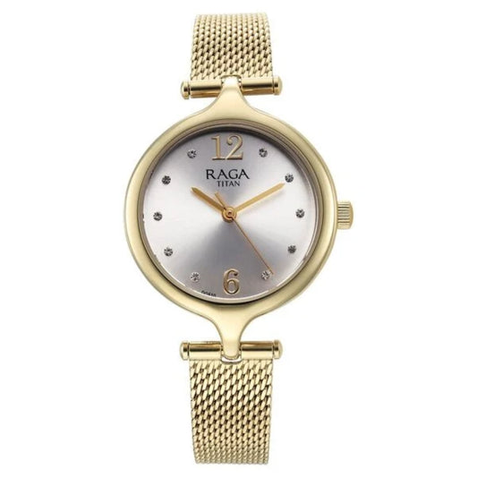 Titan Raga Showstopper Quartz Analog Silver Dial Women Watch 95268YM01