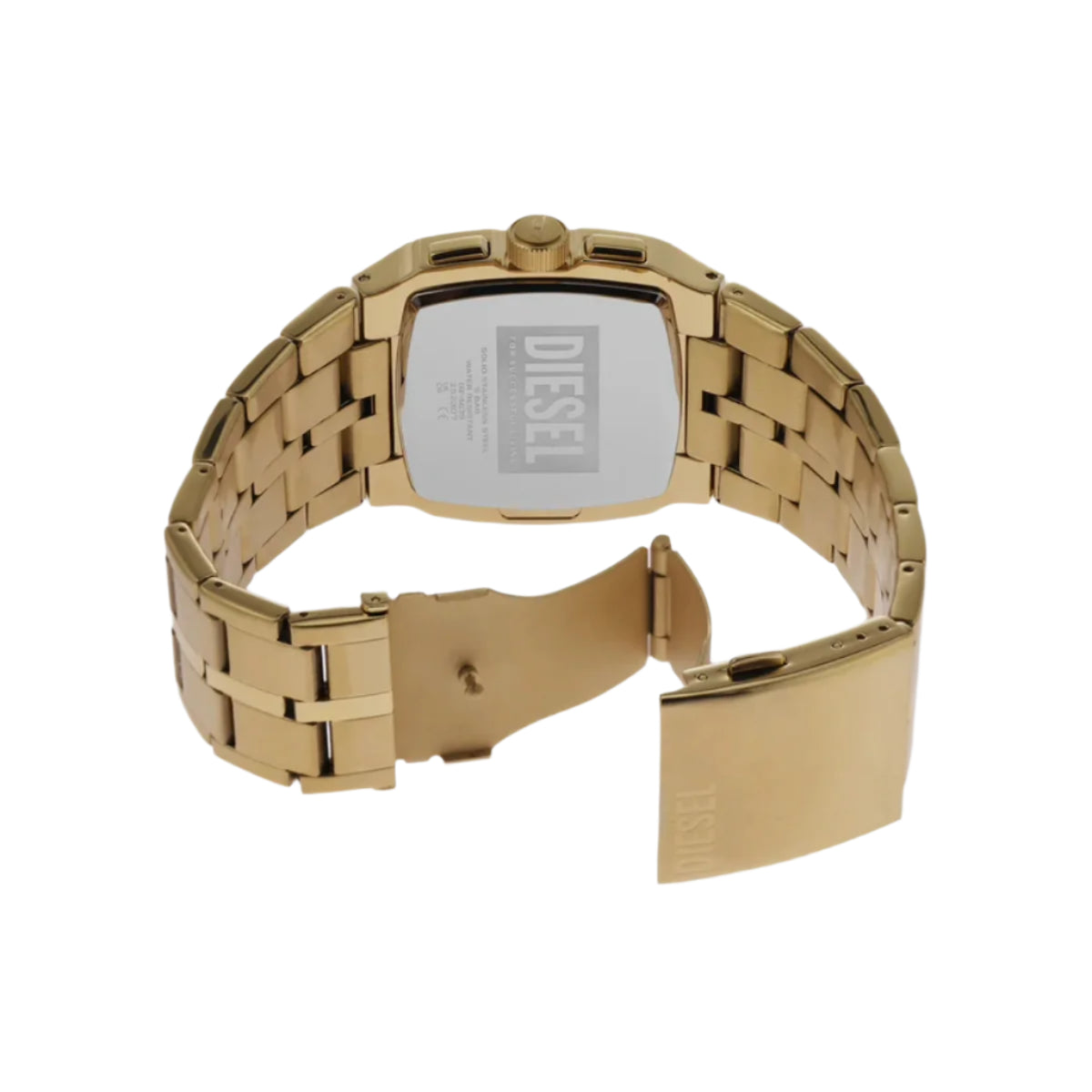 DZ4639 DIESEL | Cliffhanger Chrono Square Gold Dial Watch (Men)