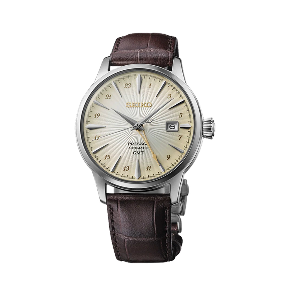 SEIKO Presage ‘Rusty Nail’ Cocktail Time GMT Men Watch SSK041J1
