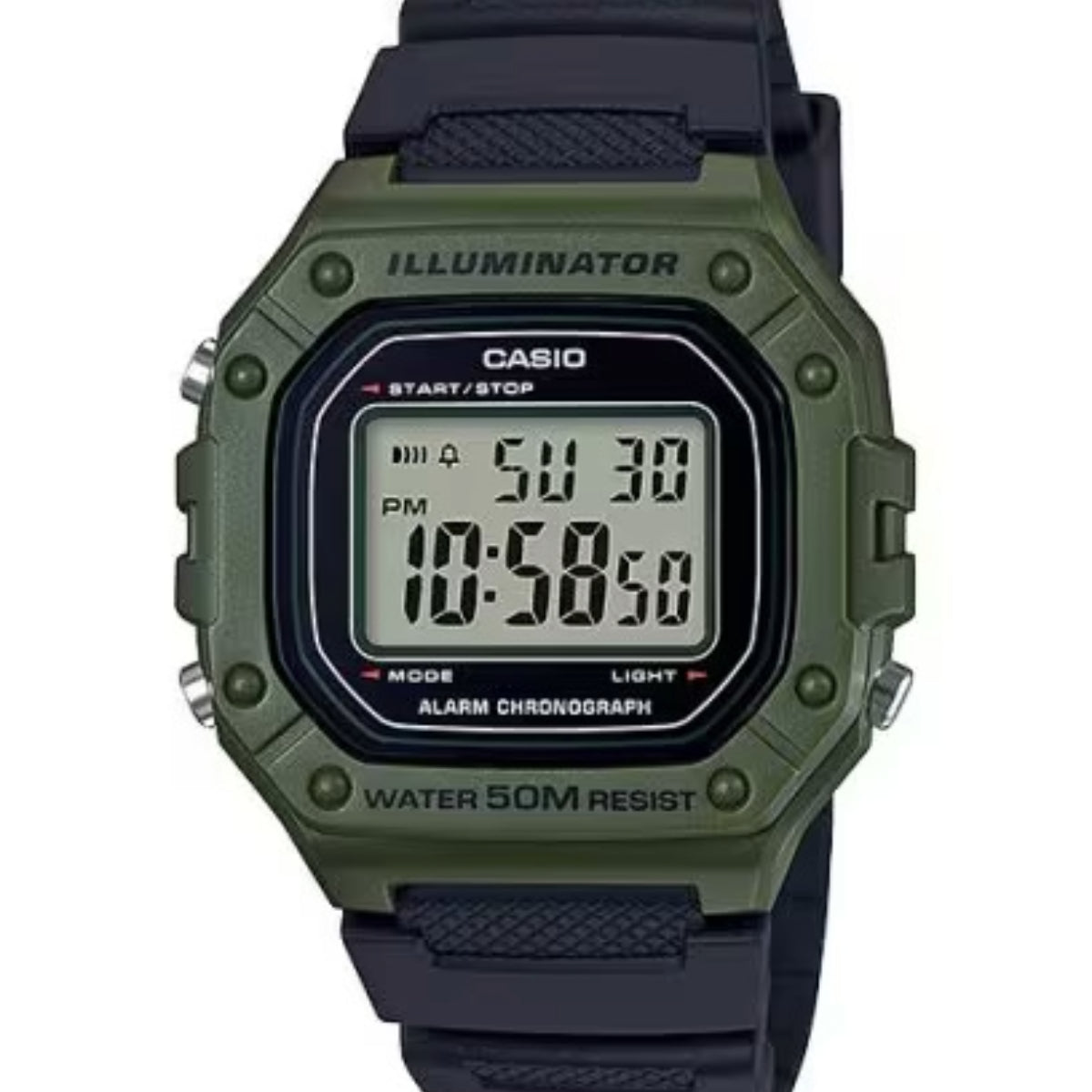 Casio W-218H-3BVDF Resin Black Digital Dial Men Watch D394