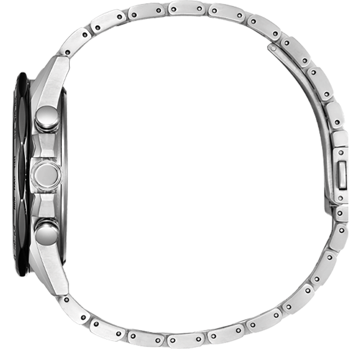 Citizen Eco-Drive Black Dial Titanium Bracelet Men's Watch - AT8218-81E