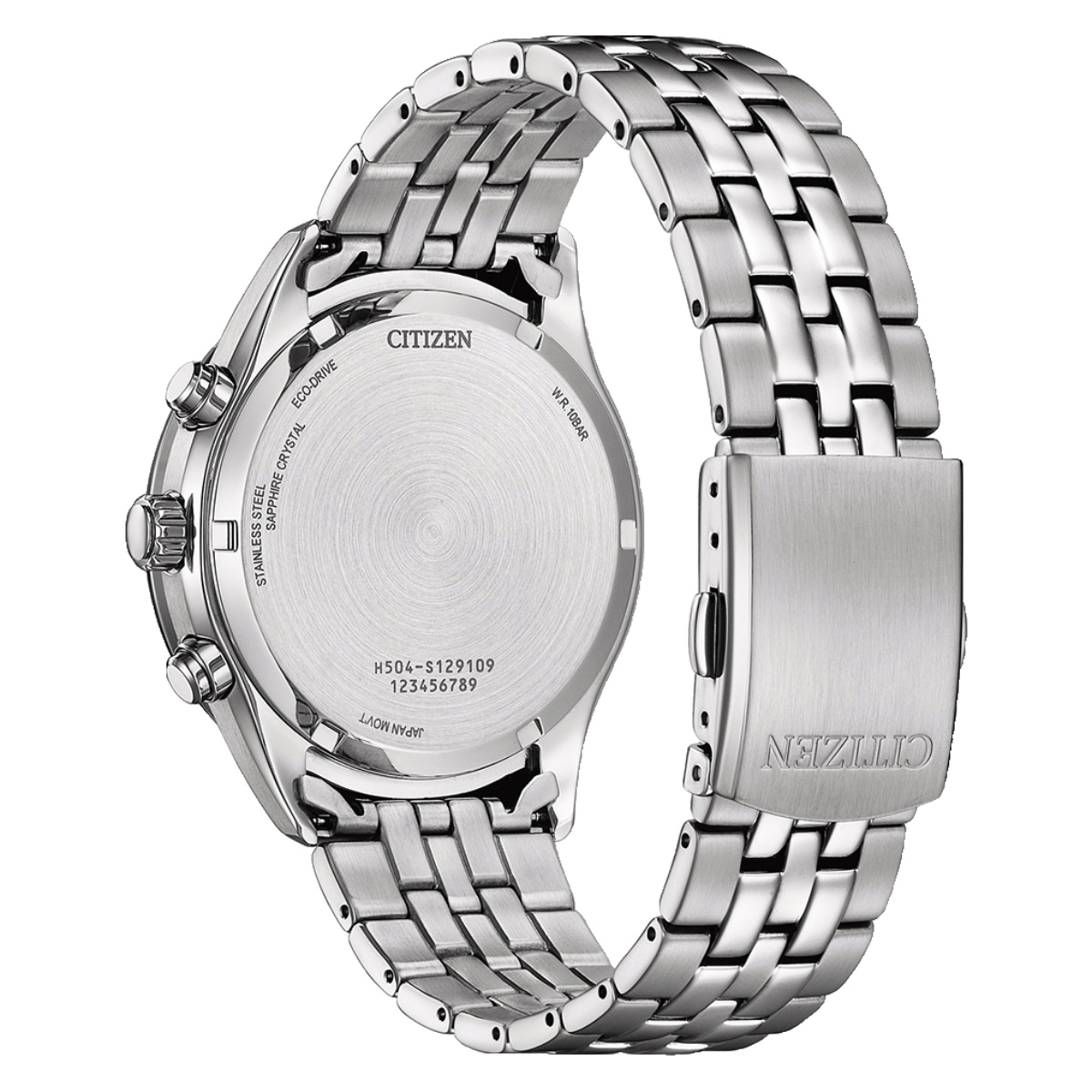 Citizen Eco-Drive Blue Dial Stainless Steel Bracelet Men's Watch - AT2570-56L