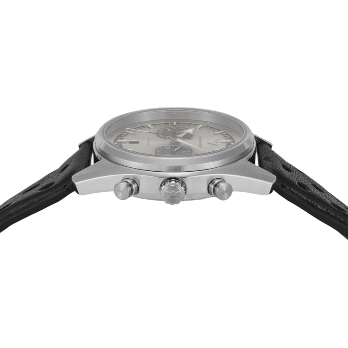 Emporio Armani Two Tone Dial Chronograph Leather Strap Men Watch AR11677