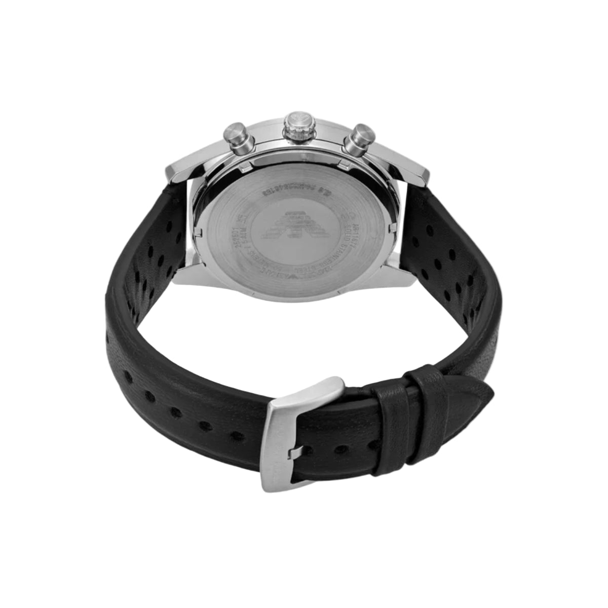 Emporio Armani Two Tone Dial Chronograph Leather Strap Men Watch AR11677