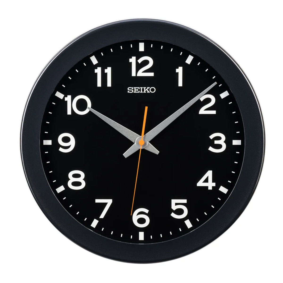 Seiko Wall Clock Black Quiet Sweep Arabic Numerals QXA835KT