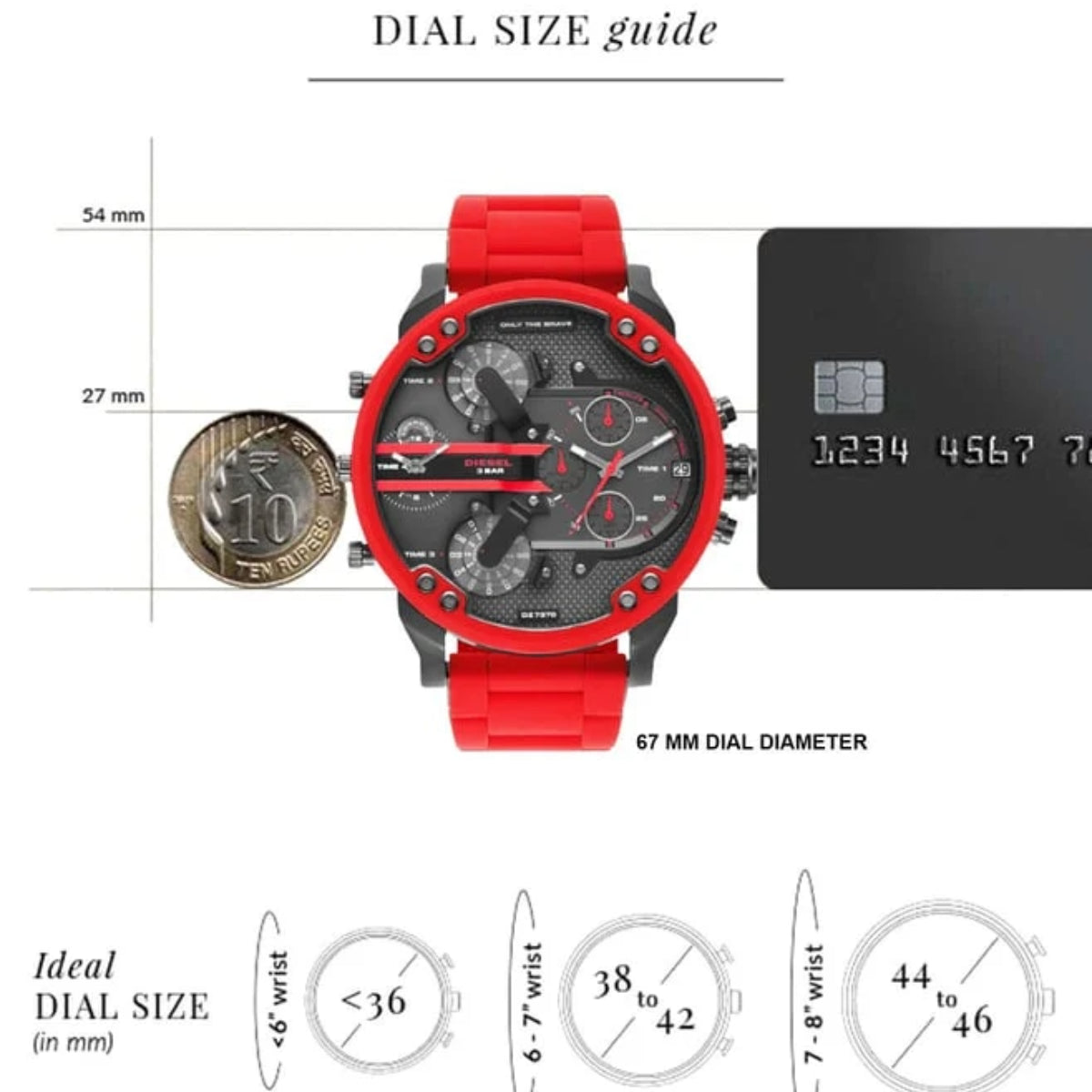 DZ7370 Diesel | Mr. Daddy 2.0 Series Grey Dial Watch (Men)
