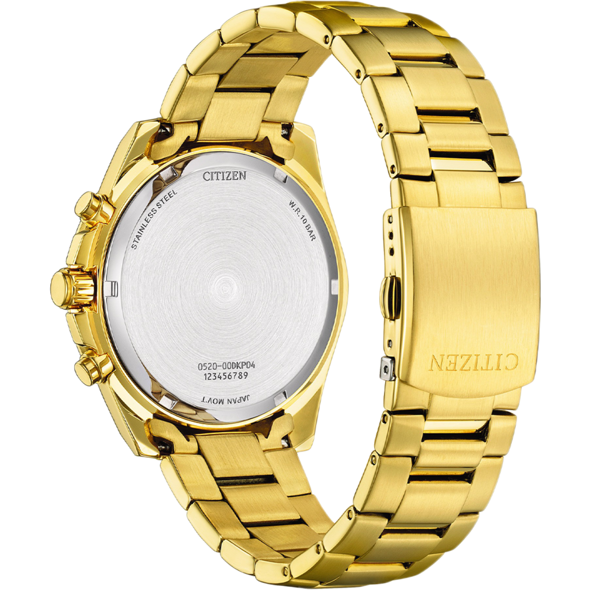 CITIZEN White AQ Chronograph Stainless Steel Mens Watch - AN8232-53A