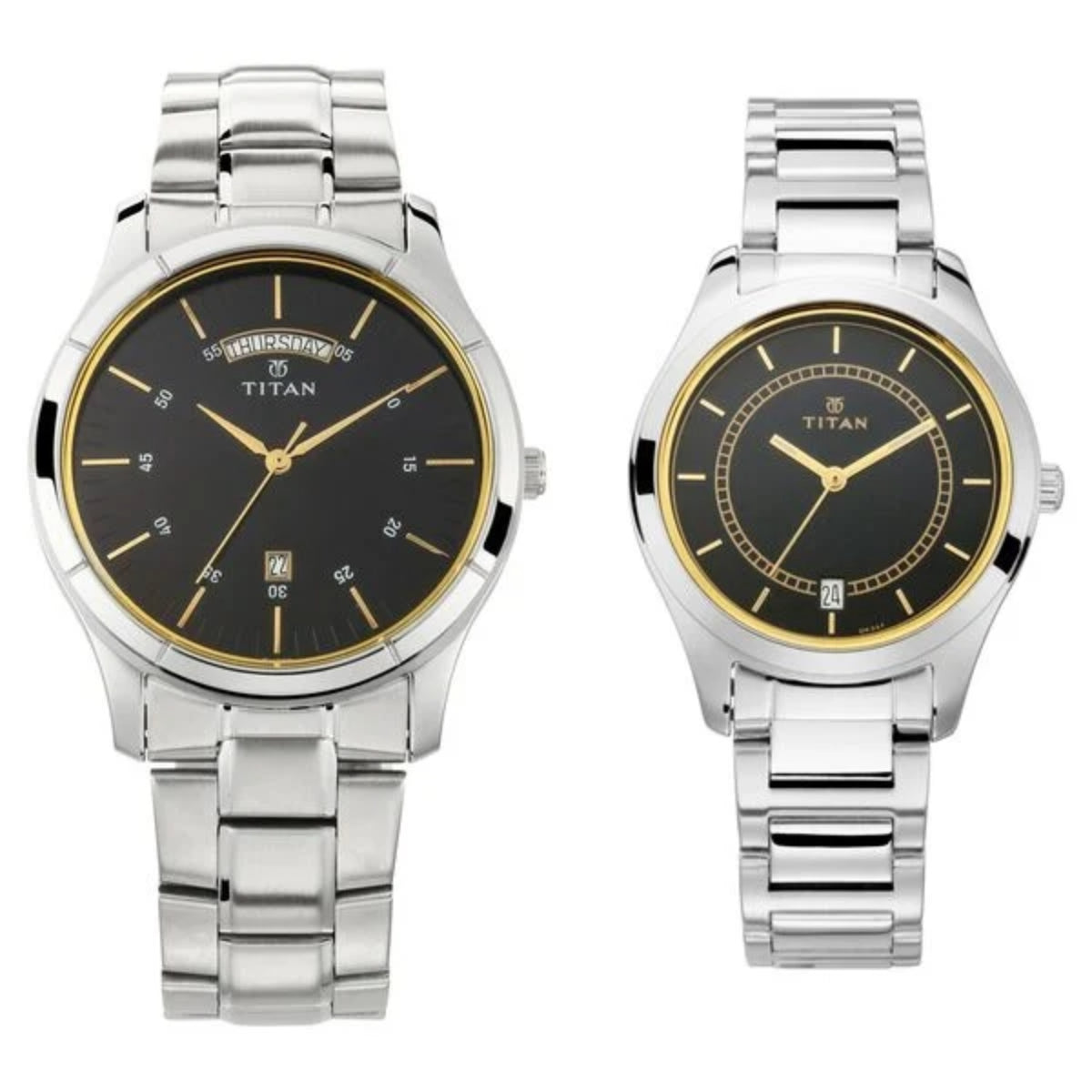 Titan Bandhan Blue Dial Analog with Day and Date watch for Couple NS17672596SM01