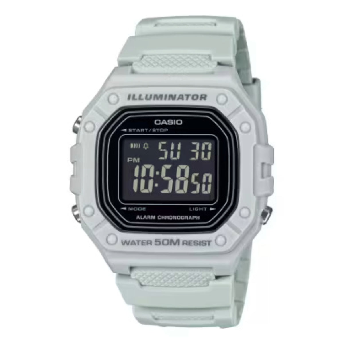 Casio W-218H-8BVDF Resin Digital Dial Mens Watch - D395