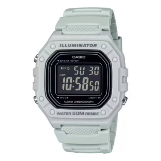 Casio W-218H-8BVDF Resin Digital Dial Mens Watch - D395