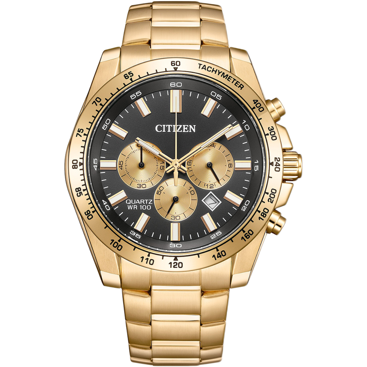 CITIZEN Black AQ Chronograph Stainless Steel Mens Watch - AN8233-51E