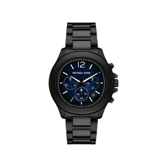MK9193 Michael Kors Oversized Sage Blue Dial Black-Tone Watch (Men)