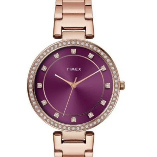Timex Purple Dial Analog Women's Watch TWEL18726