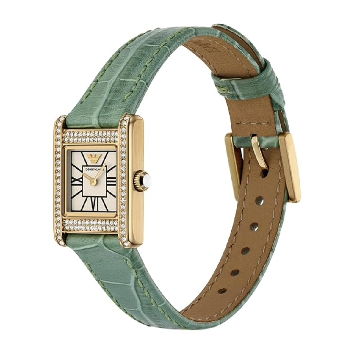 Emporio Armani Genni White Rectangular Dial Women Watch AR11661