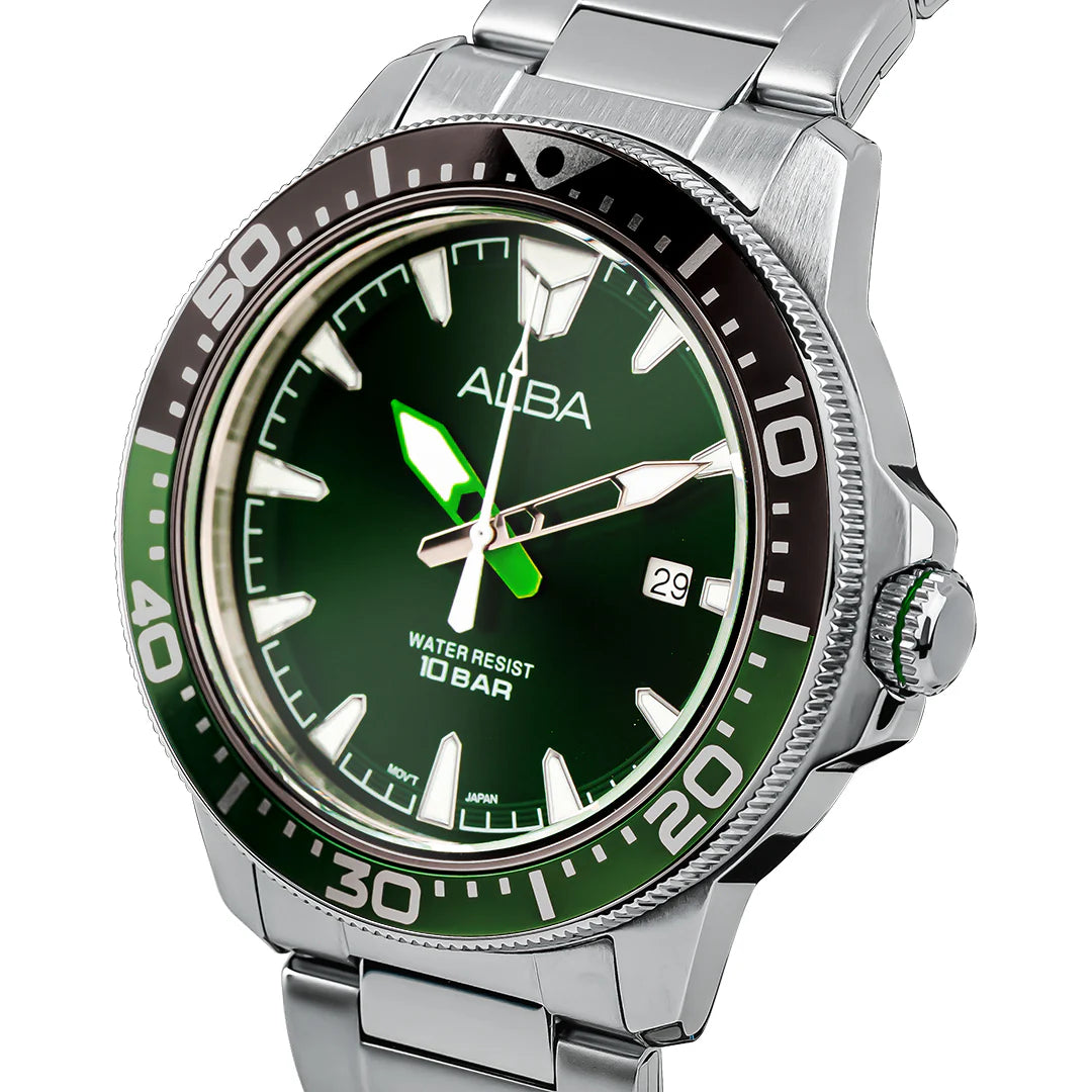 ALBA Dark Green Dial Quartz Analog Men's Watch - AS9T93X1