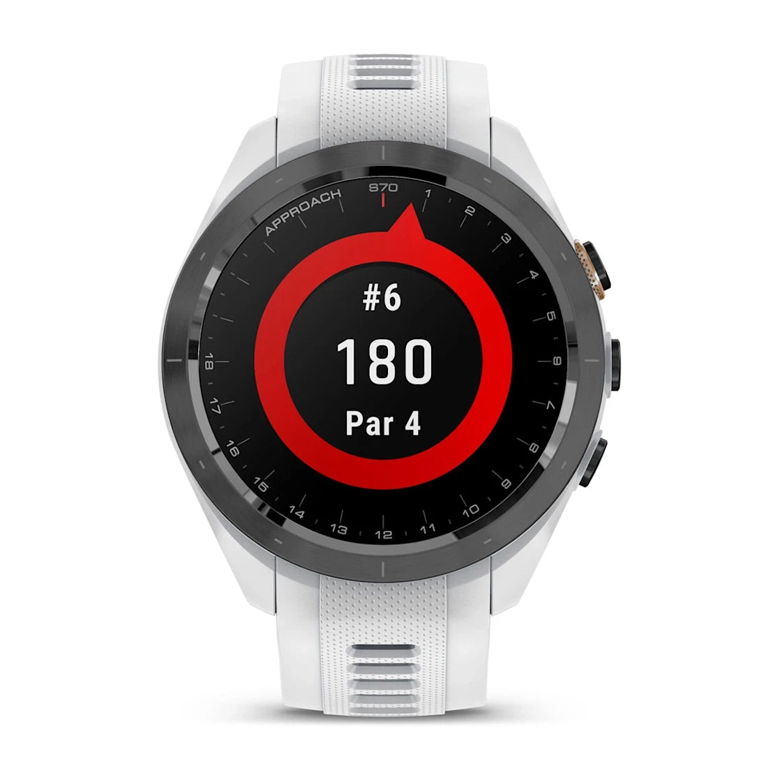GARMIN Approach S70 42mm - Black Ceramic Bezel White Band Golfer Watch (Unisex)
