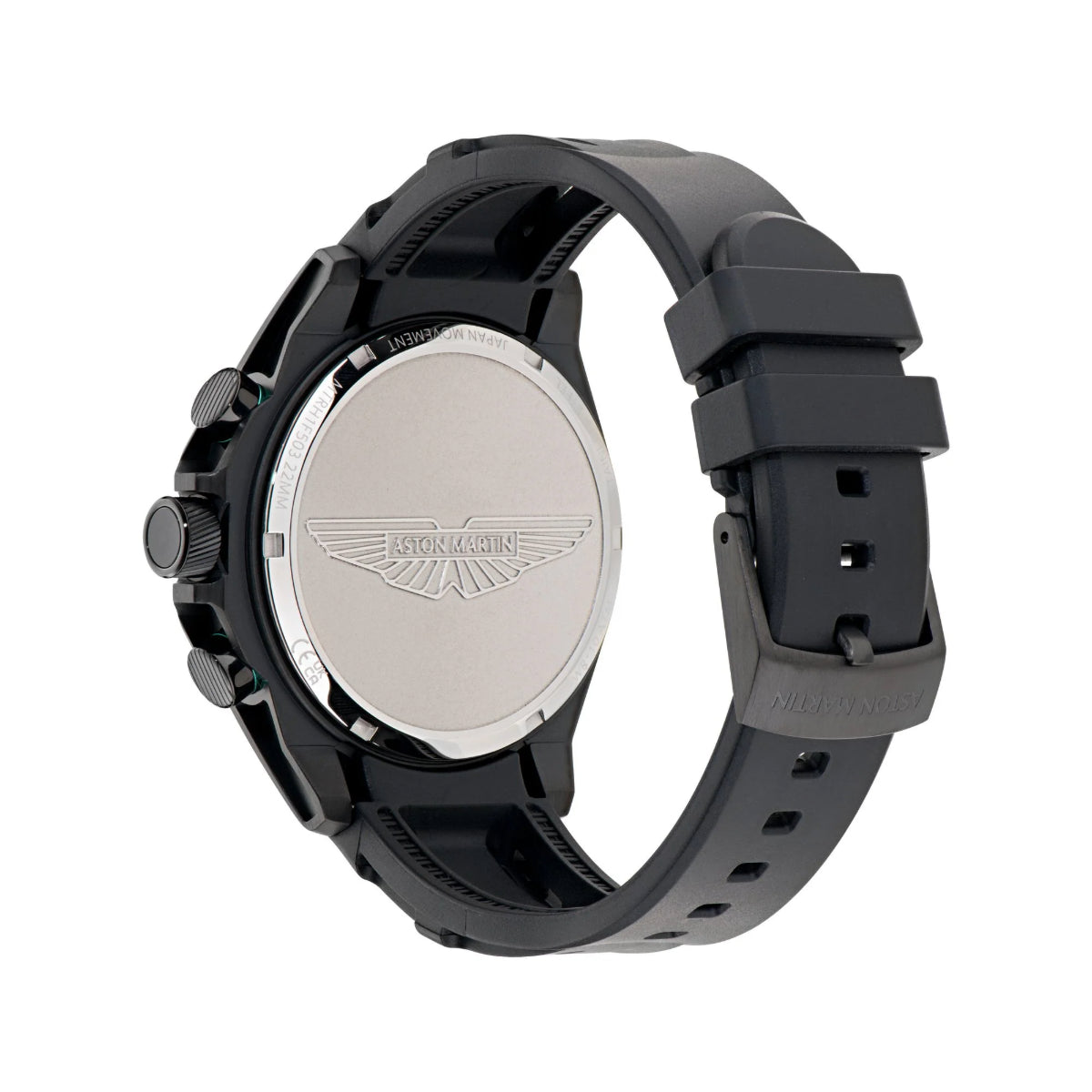 Black watch with visible brand logo on a white background