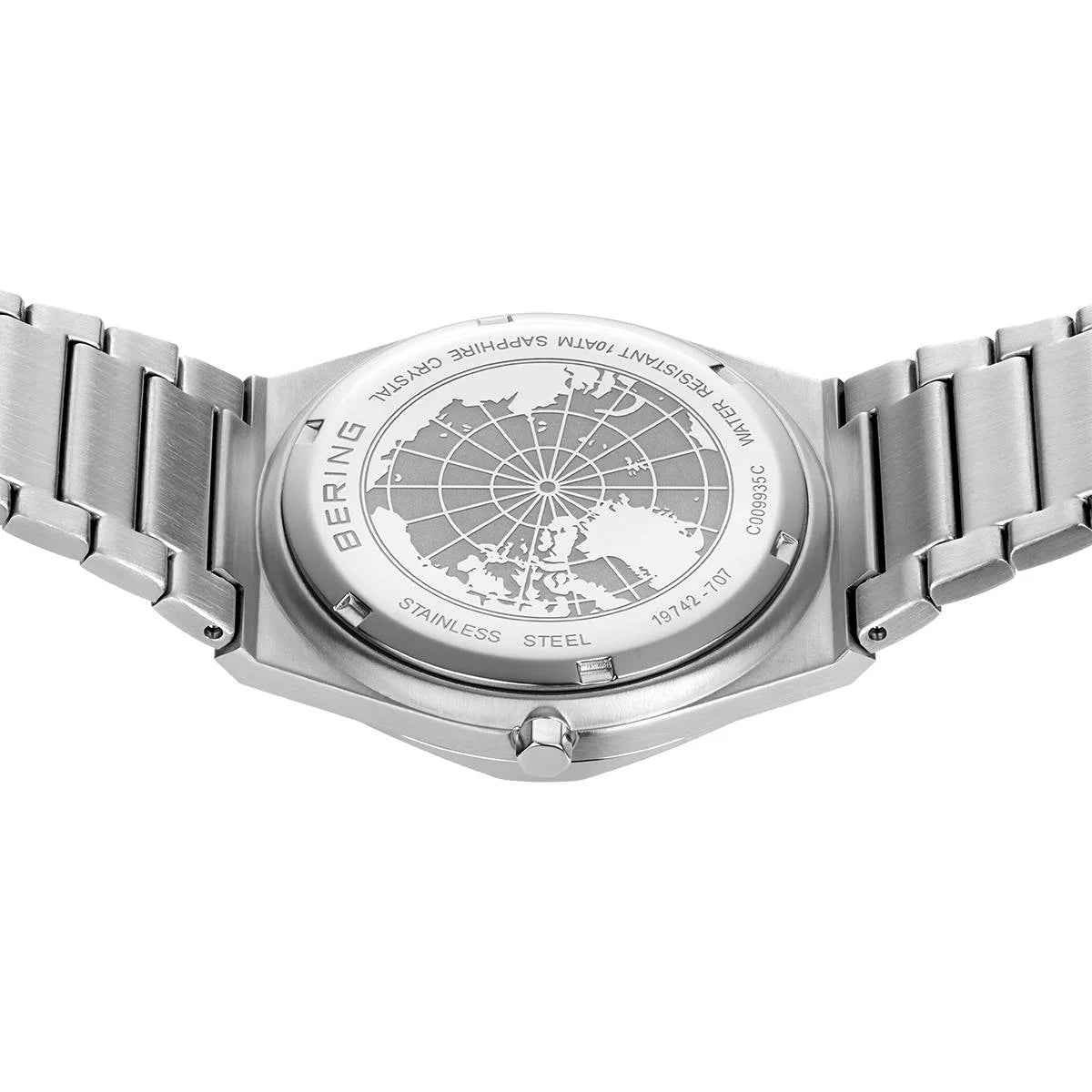 Bering Classic Blue Dial Analog Stainless Steel Men Watch 19742-707