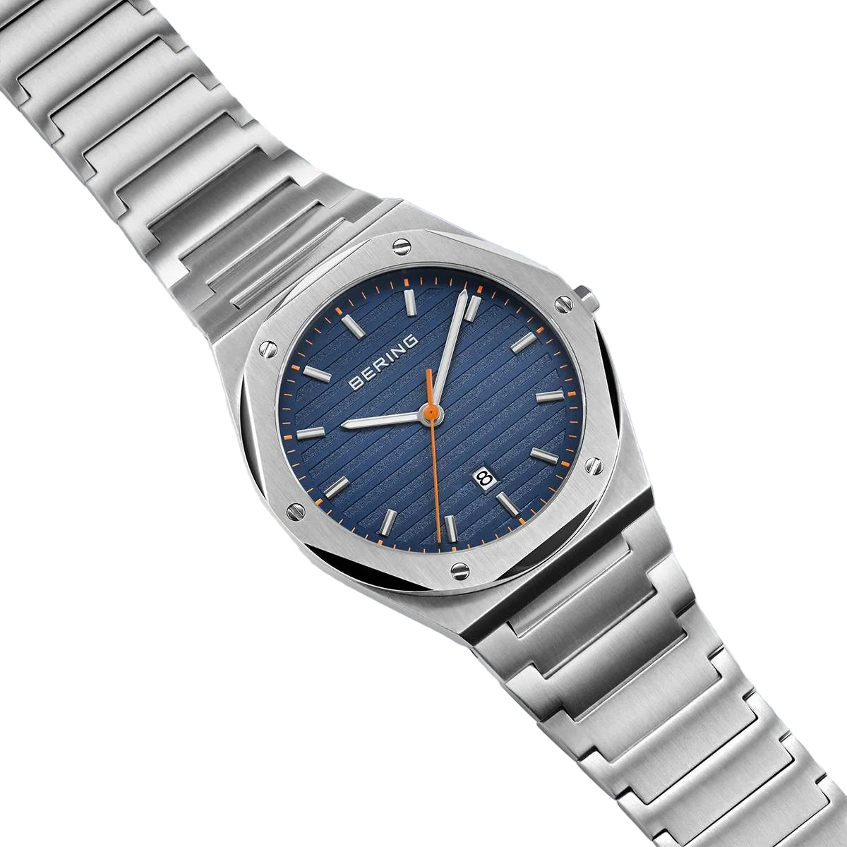 Bering Classic Blue Dial Analog Stainless Steel Men Watch 19742-707