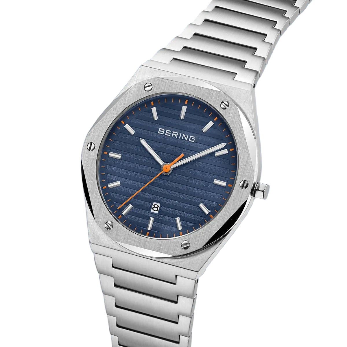 Bering Classic Blue Dial Analog Stainless Steel Men Watch 19742-707