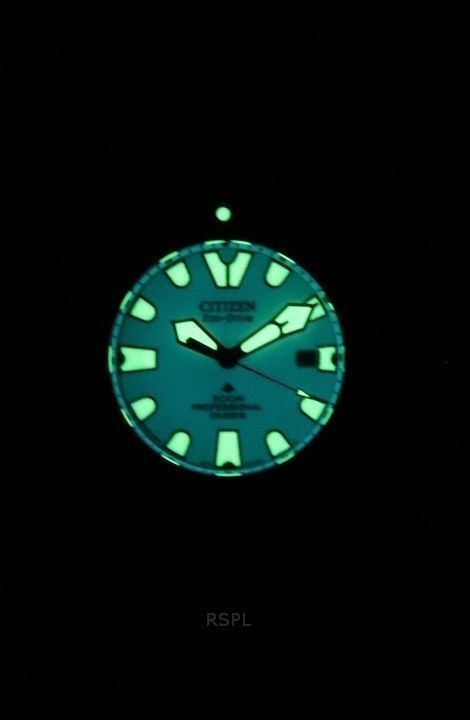 Citizen Eco-Drive Green Dial With PU Strap Men Watch BJ8055-04X